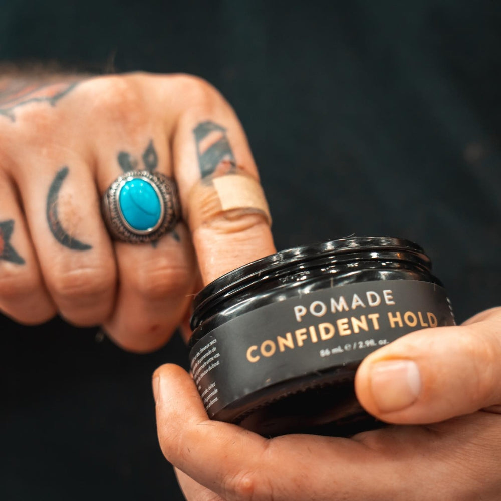 Confident Hold Pomade - Strong Flexible Hold Natural Finish (86ml/2.9oz)
