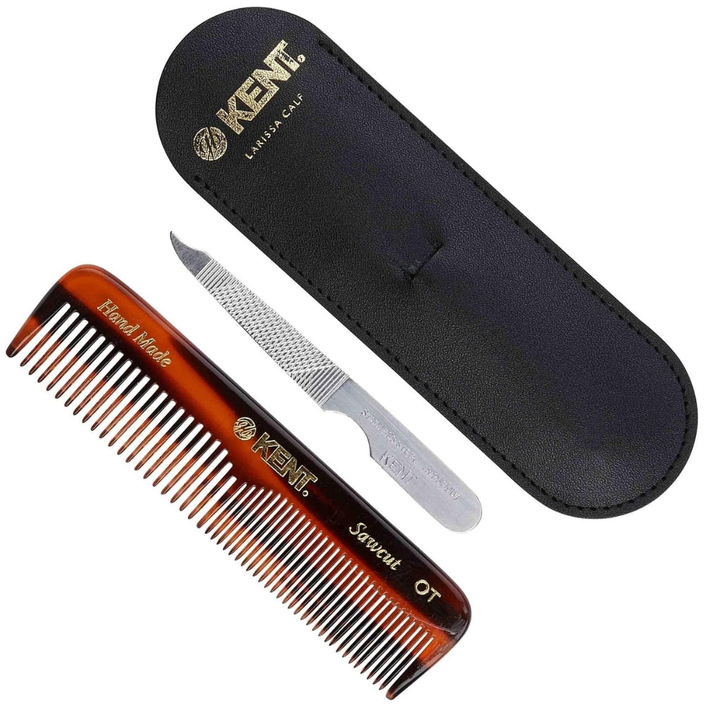 Nu 19 Case Coarse/Fine Tooth With Leather Case & Metal File (110mm/4.3'')
