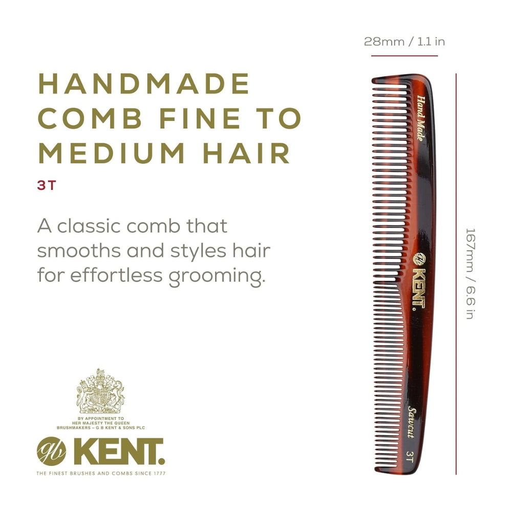 3T Dressing Comb - Coarse & Fine (167mm/6.6'')