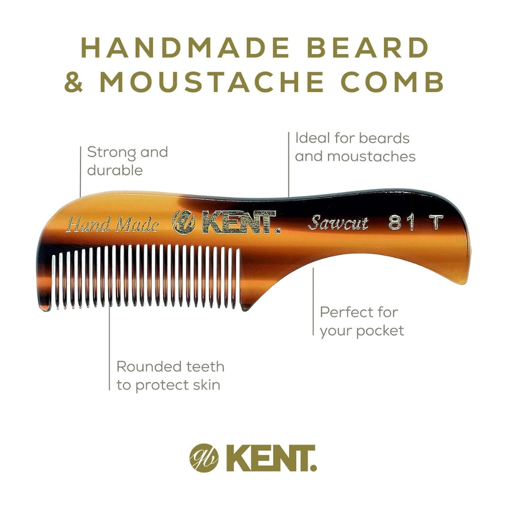 81T Beard And Moustache Comb, Fine (70mm/2.8")