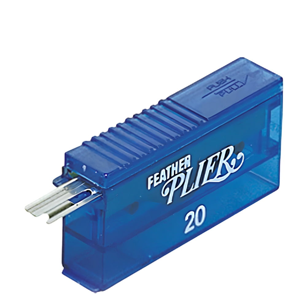 Lames de remplacement "Plier PLI‑20” en acier inoxydable pour rasoir Plier (20 lames)