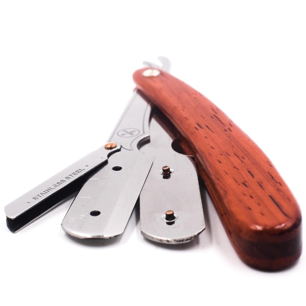 SRRW Straight blade barber razor with clip system - Rosewood