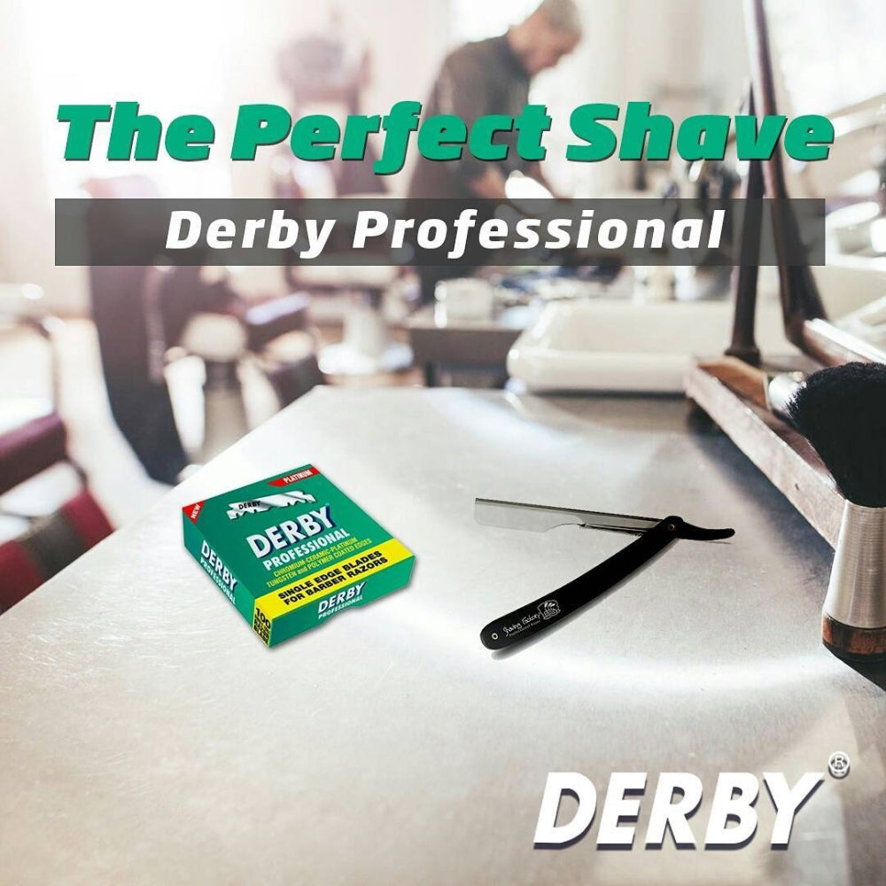 Derby - Professional Single Edge Blades for Barber Razors (100 Blades)