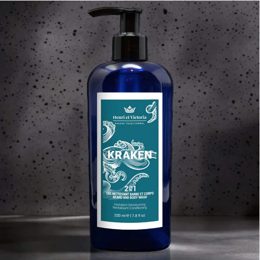 Gel nettoyant 2 en 1 barbe et corps "Kraken" (228g/8.0oz)
