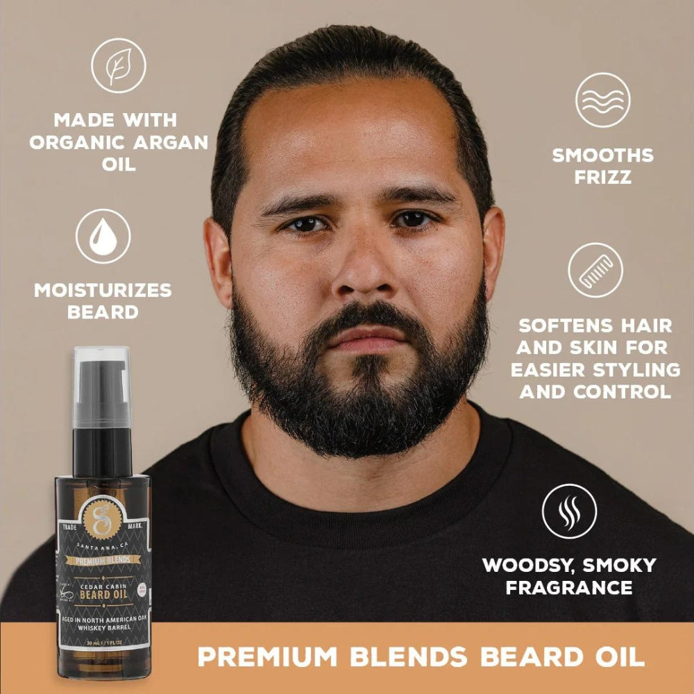 Huile à barbe "Premium Blends Beard Oil" - Cedar Cabin (30ml/1.0oz)