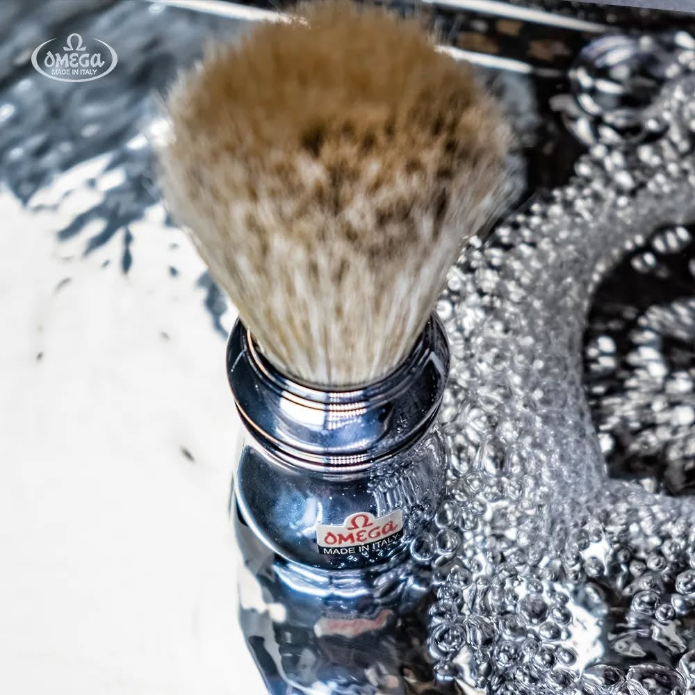Professional Pure bristle shaving brush with chromed ABS handle #10083 - Large (26mm/1.02")