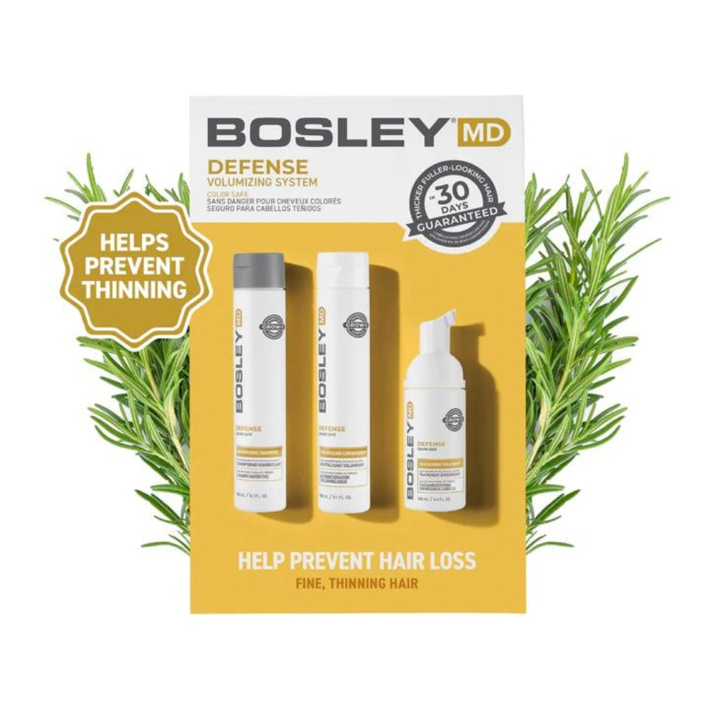 BosDefense Volumizing Starter Kit with Shampoo, Conditioner and Treatment- For Normal to Fine Hair (2x150ml/5.1oz, 100ml/6.8oz)