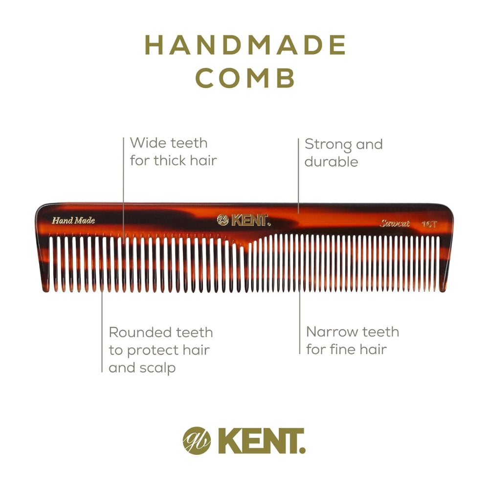 Peigne de coiffure - Large gros et fin (185mm/7.3'') - 16T