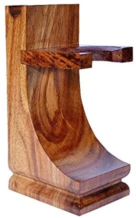Shaving brush and razor stand - Walnut