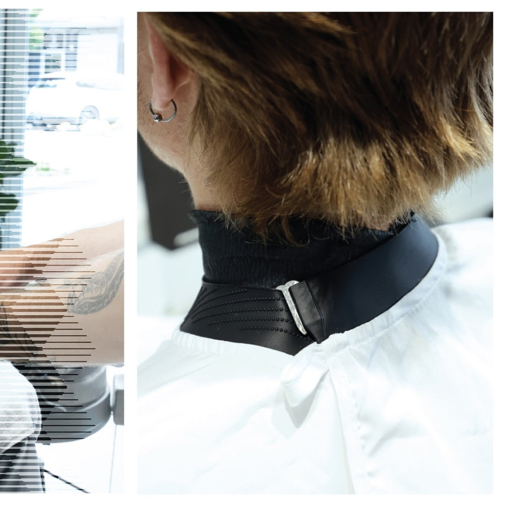 Bandes pour le coup "Barber's Neck Strips" prédécoupées, flexible, auto-adhésives et jetables (5 rouleaux x 100 feuilles) - Noir