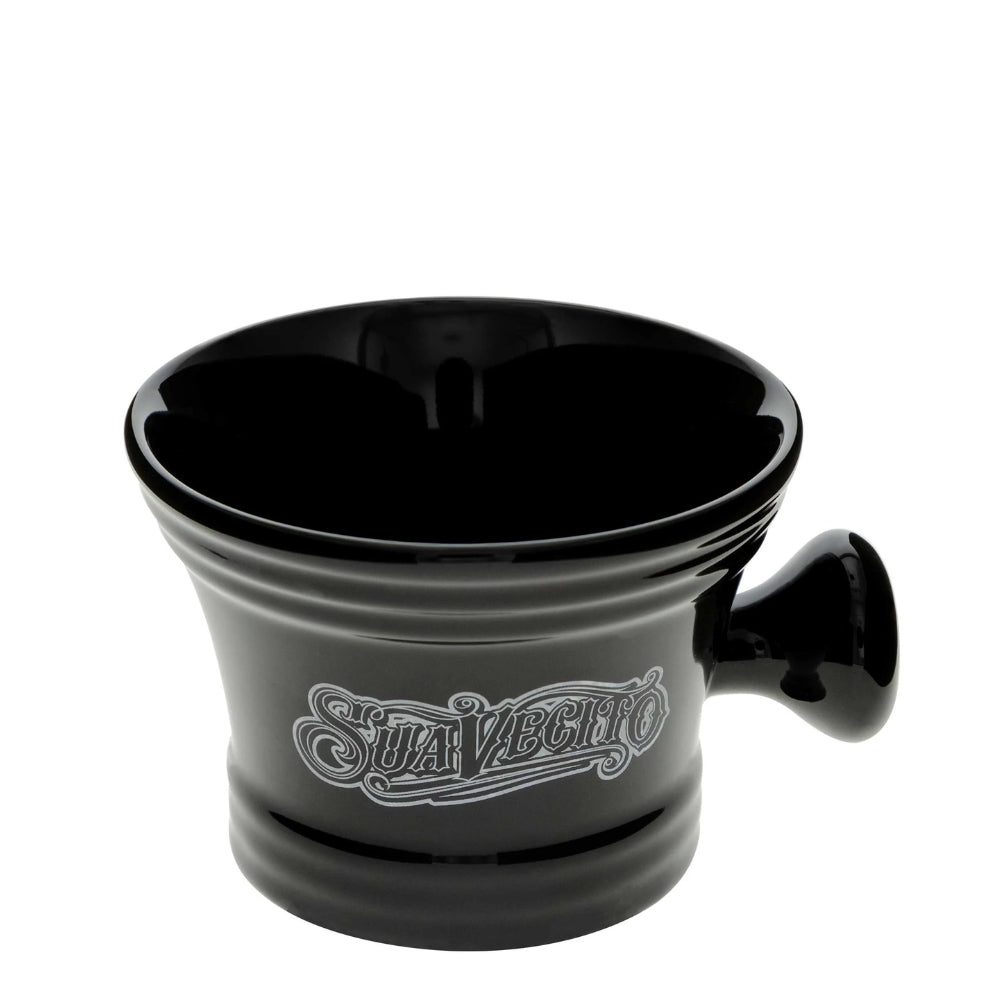 Tasse de rasage, bol de céramique classique - Noir
