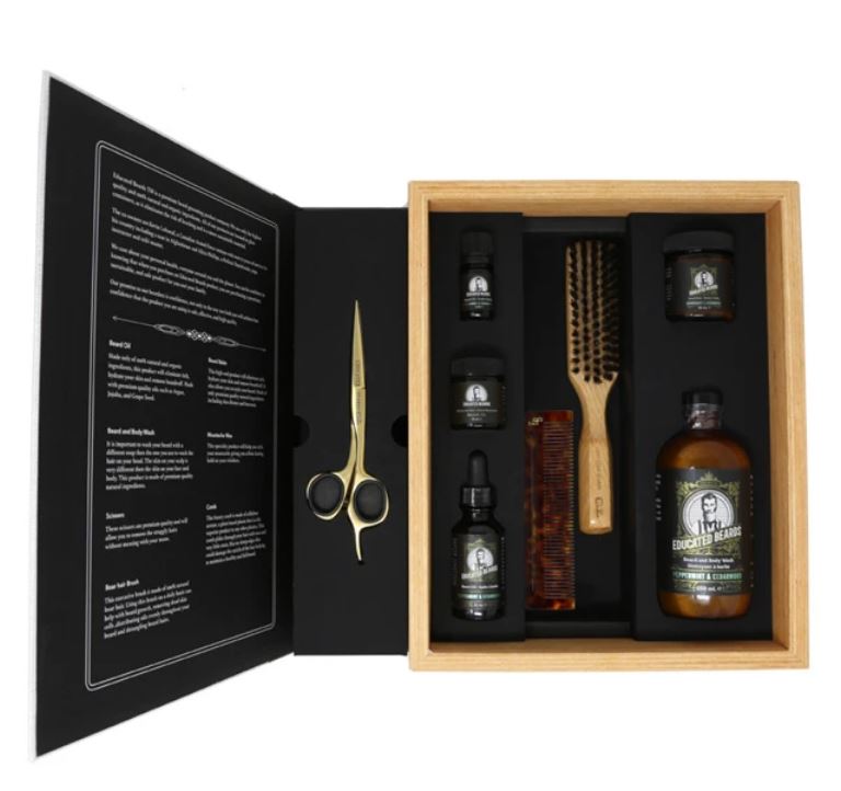 Ensemble de toilettage "Peppermint Cedarwood A Book of Beard"