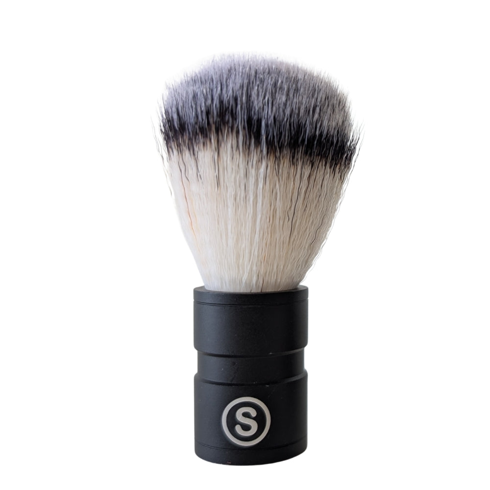 Blaireau de rasage professionnel en fibres synthétiques - Medium (22 mm/0.87") - Noir
