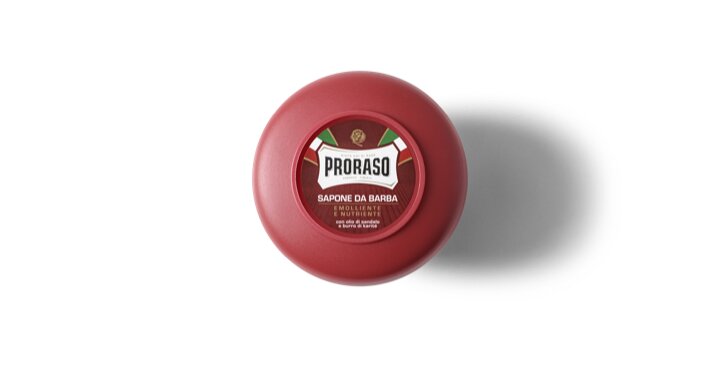 Shaving Soap in a Bowl with Sandalwood Oil and Shea Butter - For coarse beards (150ml/5.2oz)