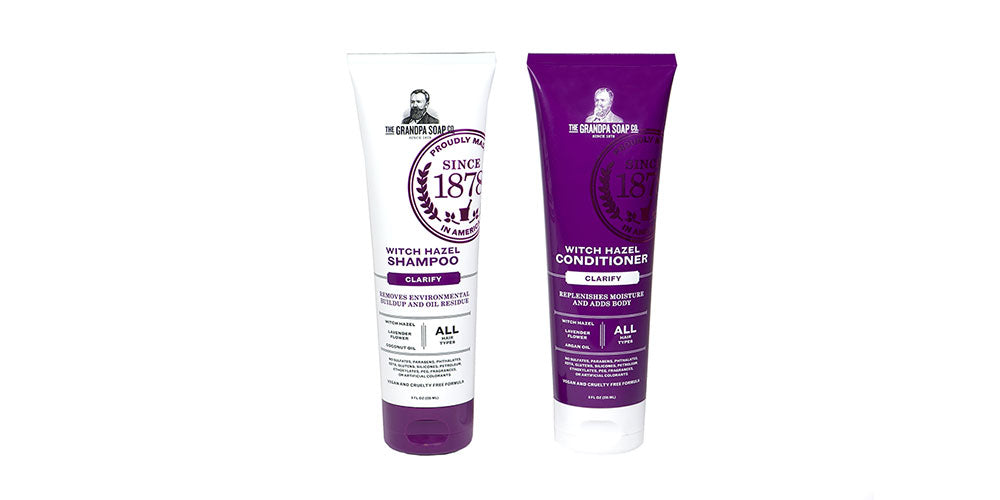 Shampoing "Witch Hazel Clarify" Élimine l'accumulation environnementale et les résidus d'huile - Pour tous les types de cheveux (235ml/8.0oz)