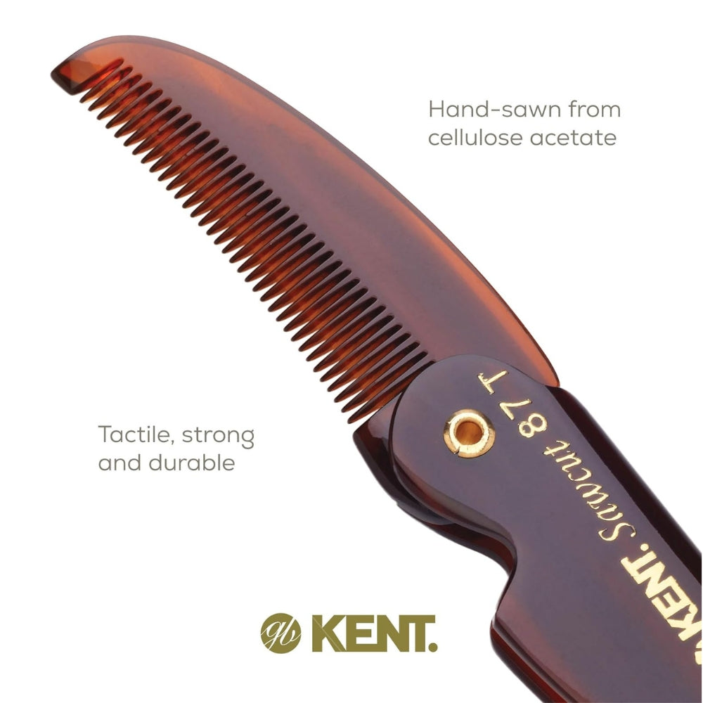 Peigne de poche pliant pour barbe et moustache (117mm/4.6") - 87T