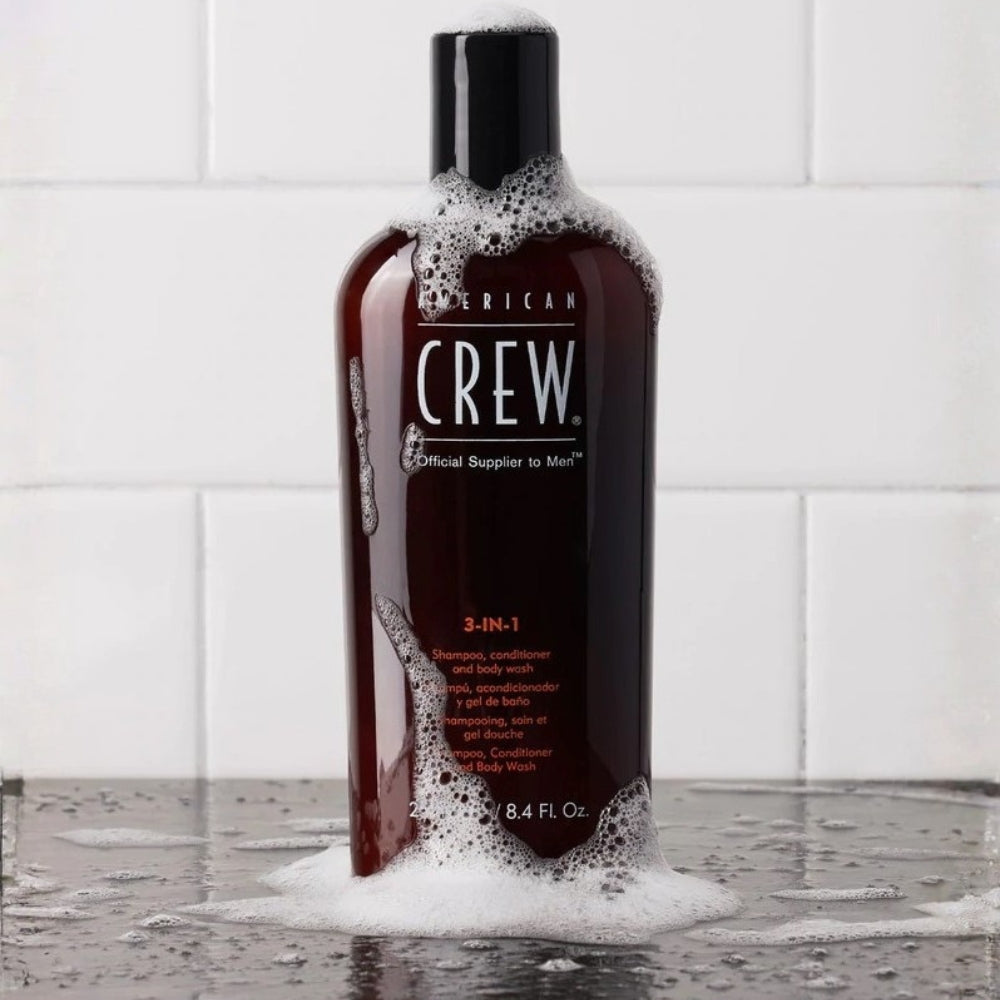 Shampoing, revitalisant et gel pour le corps 3 en 1
