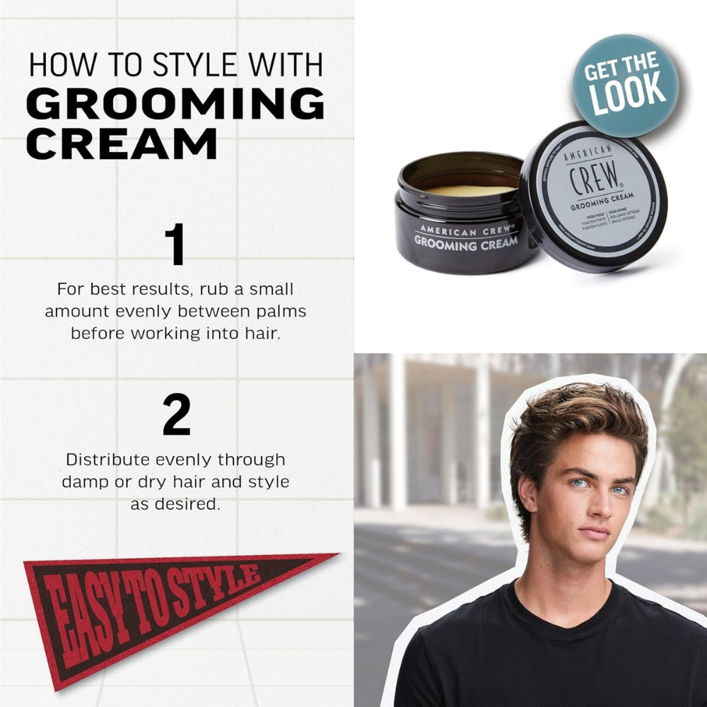 Crème coiffante "Grooming Cream" - Tenue forte et brillance élevé (85g/3.0oz)
