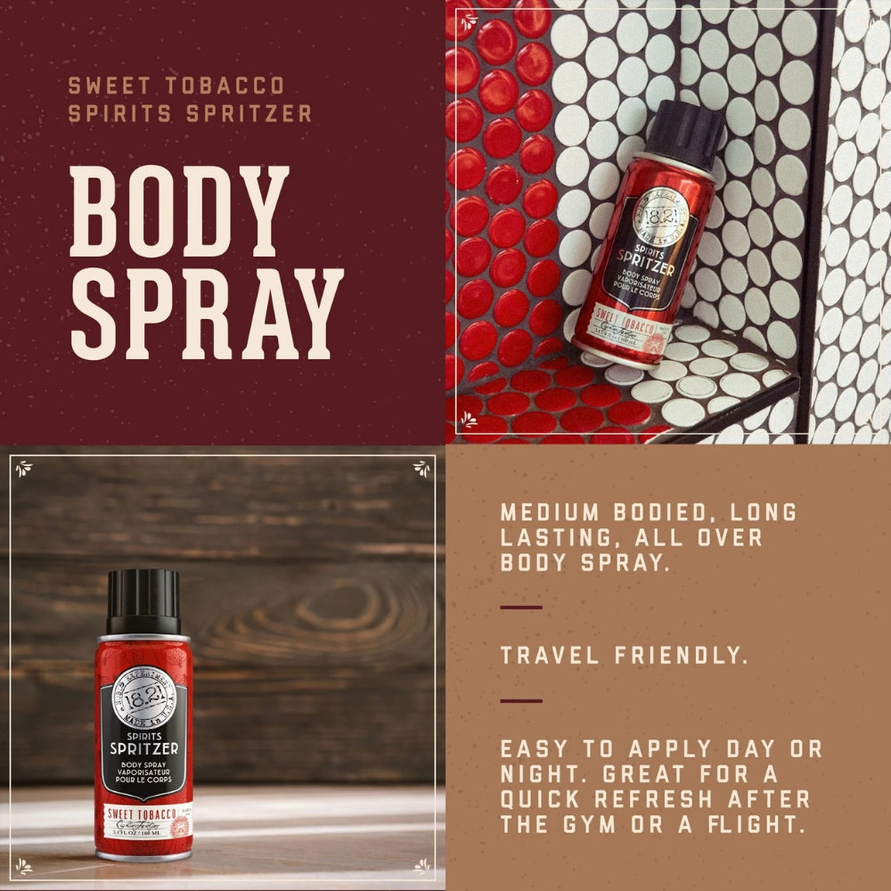 18.21 Man Made - Vaporisateur pour le corps "Spirits Spritzer Sweet Tobacco" (100ml/3.4oz)