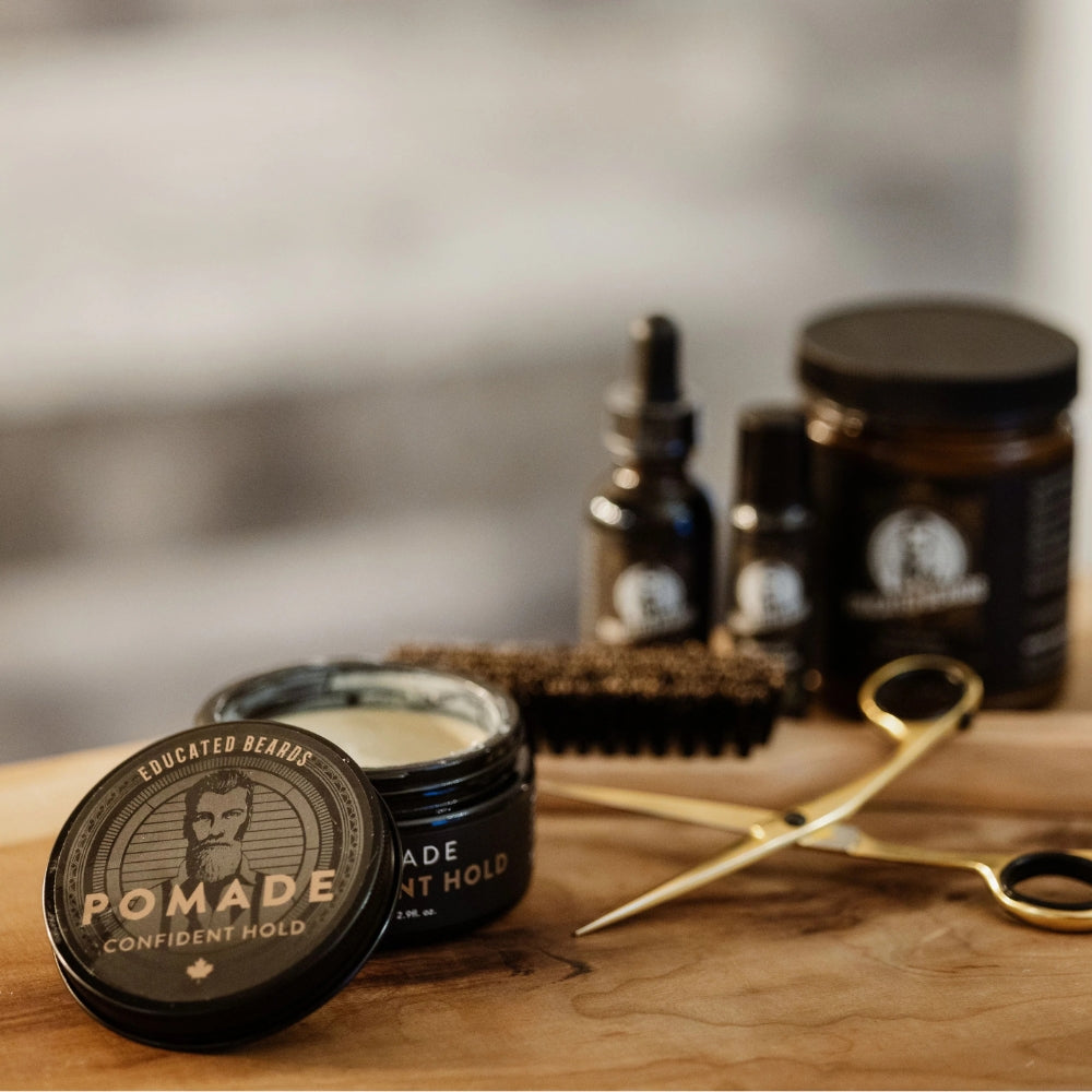 Confident Hold Pomade - Strong Flexible Hold Natural Finish (86ml/2.9oz)