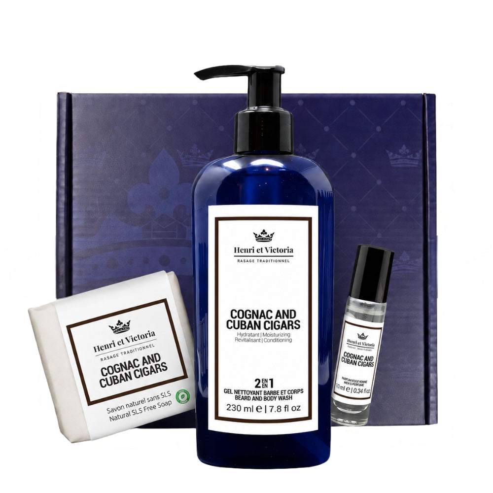 Ensemble de soins pour la douche "Shower Kit" - Cognac & Cuban Cigars