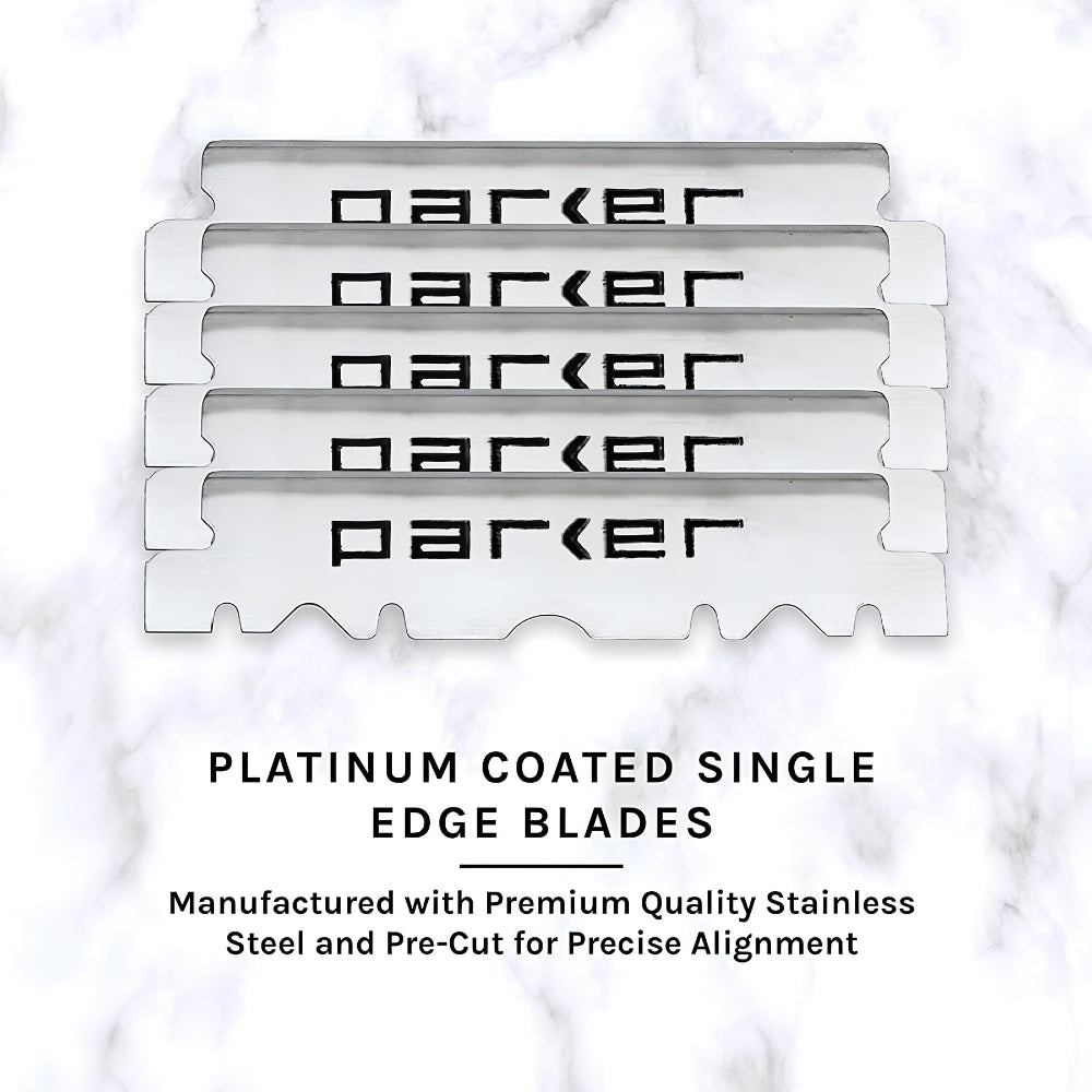 Premium Platinum half blades for Barber Razor (100 blades)