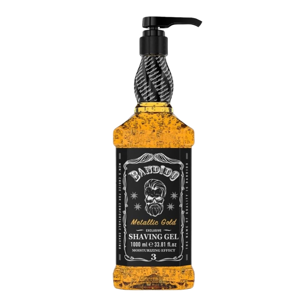 Gel de rasage hydratant "Metallic Gold Shaving Gel" - Pour tous types de peaux (1000ml/33.8oz)