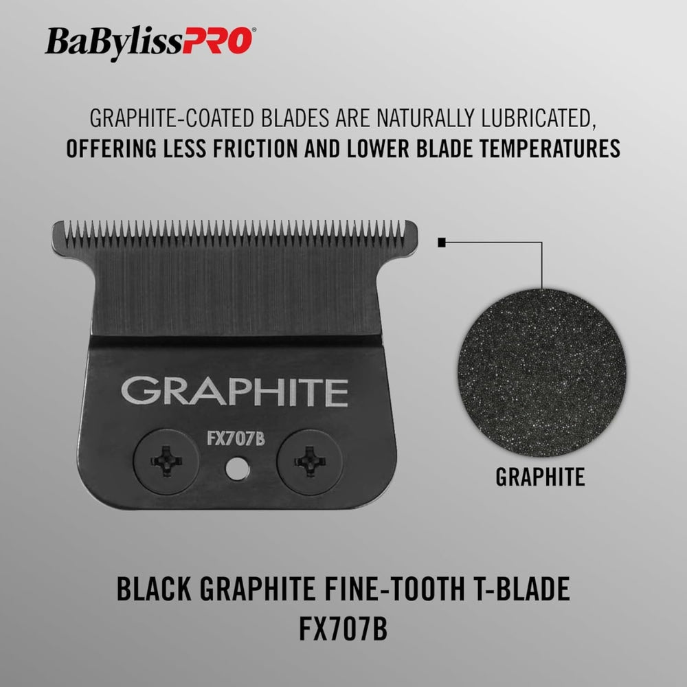 Replacement Blade for FX787 Trimmer, FX707B Graphite Fine Tooth T-Blade - Black