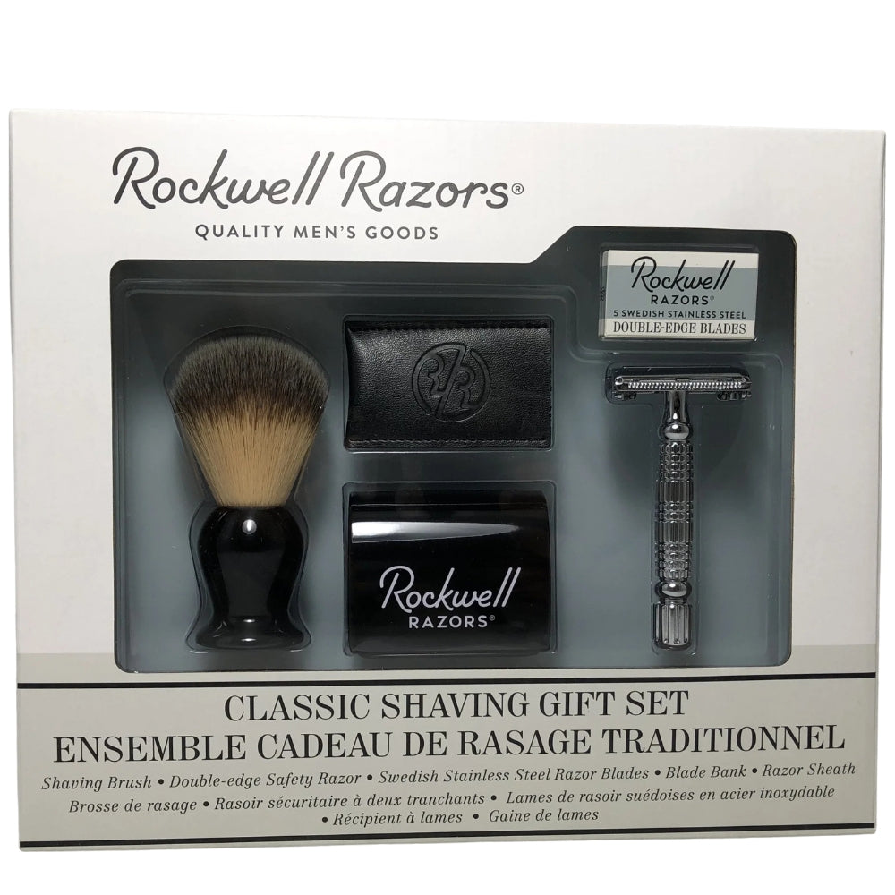 Ensemble cadeau rasage traditionnel - Gunmetal