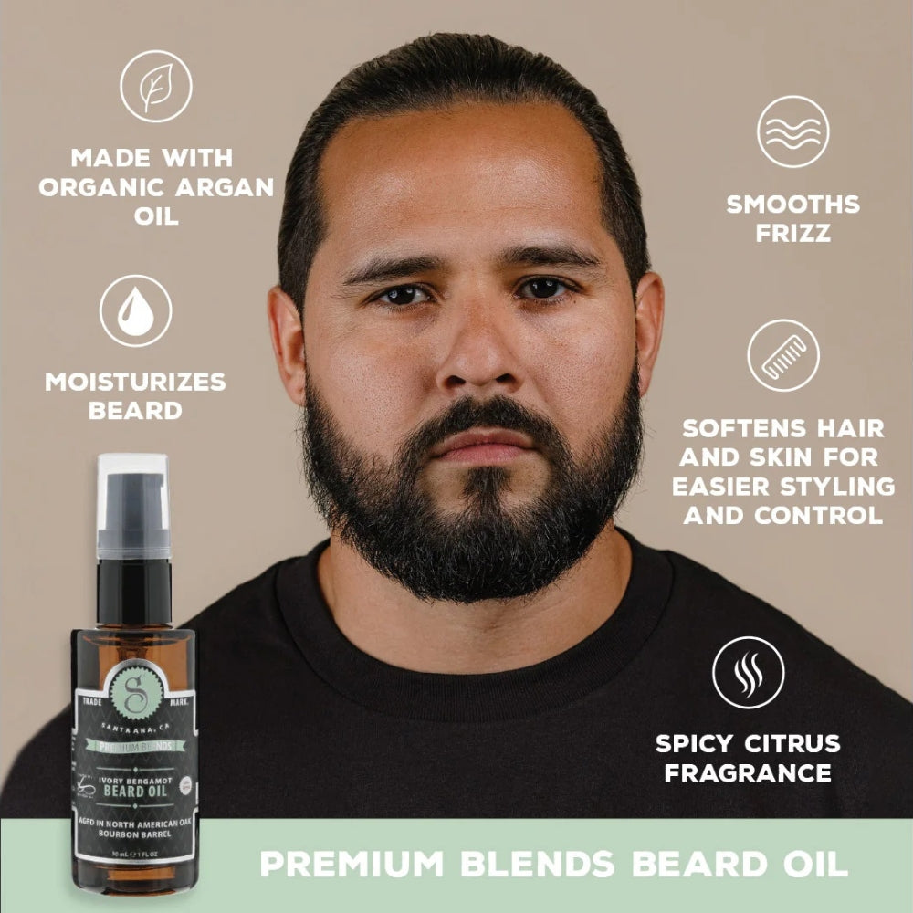 Huile à barbe "Premium Blends Beard Oil" - Bergamote (30ml/1.0oz)