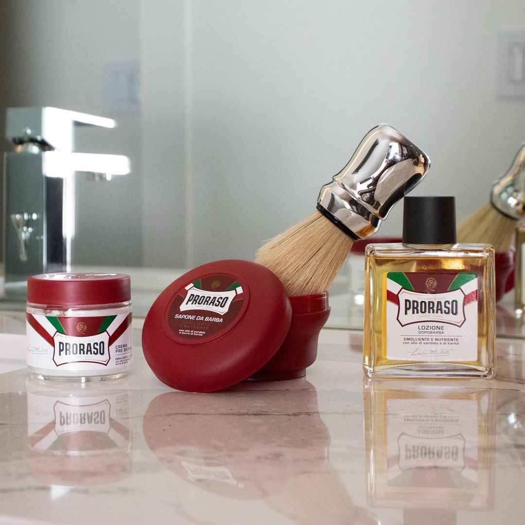 Shaving Soap in a Bowl with Sandalwood Oil and Shea Butter - For coarse beards (150ml/5.2oz)