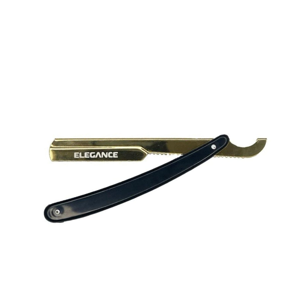 Elegance By Sadapack - Trukish Shavette Barber Razor - Black & Gold