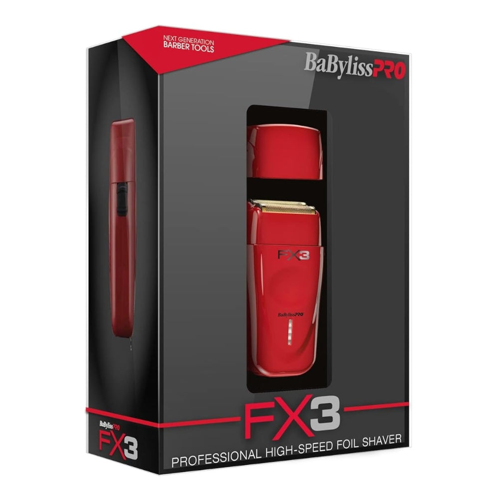 Cordless FXX3S High Speed Double Foil Shaver with 3rd Génération Ferrari-Powered Engine - Red