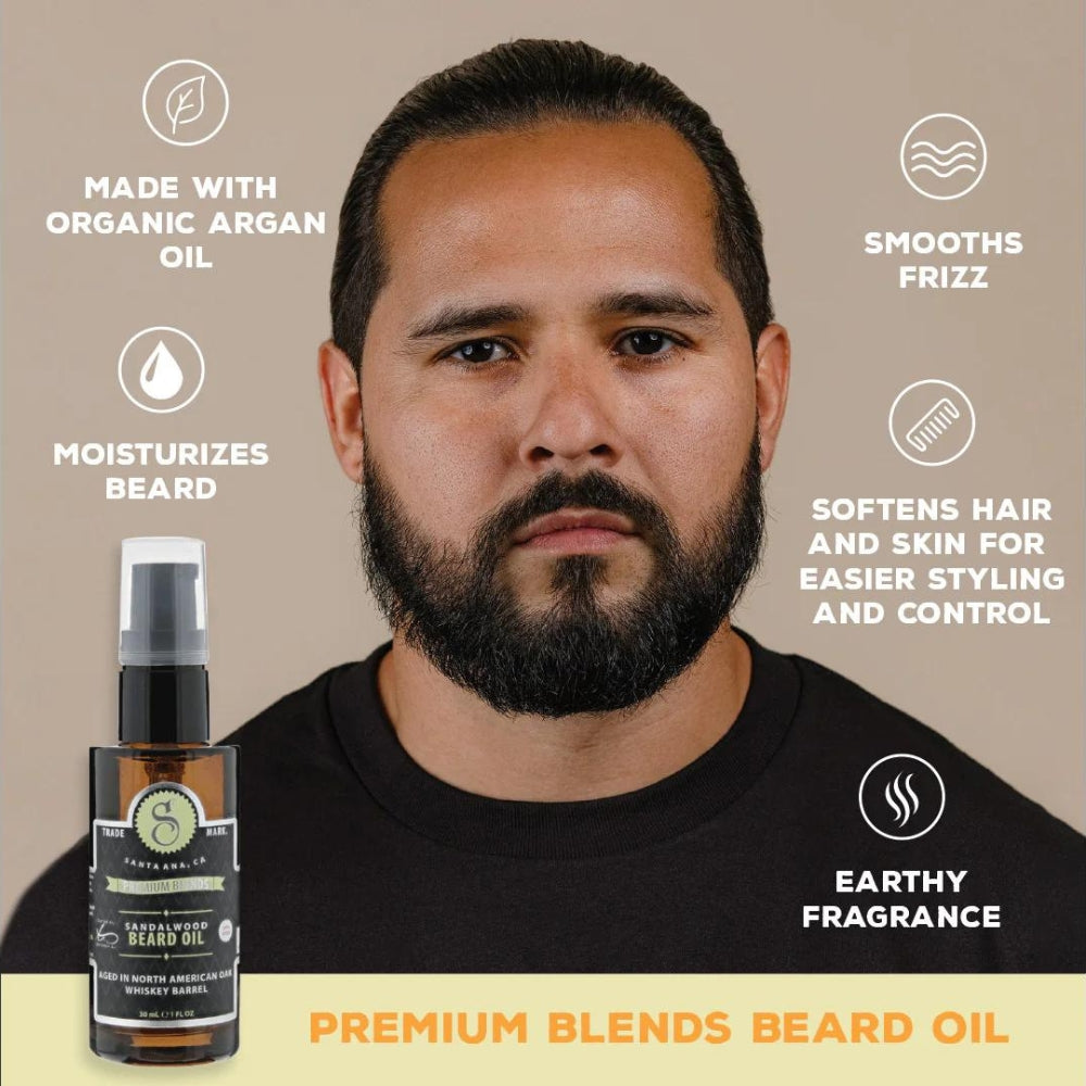 Premium Blends Beard Oil - Sandalwood (30ml/1.0oz)
