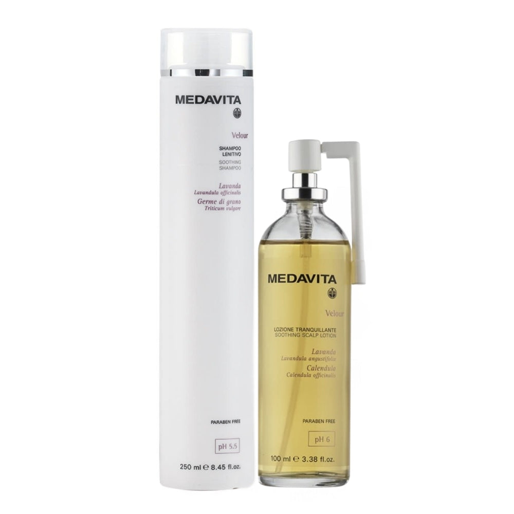 Ensemble "Solution Apaisante Velour" Shampoing et Lotion apaisante - Pour cuir chevelu sensible (250ml/8.45oz et 100ml/3.38oz)