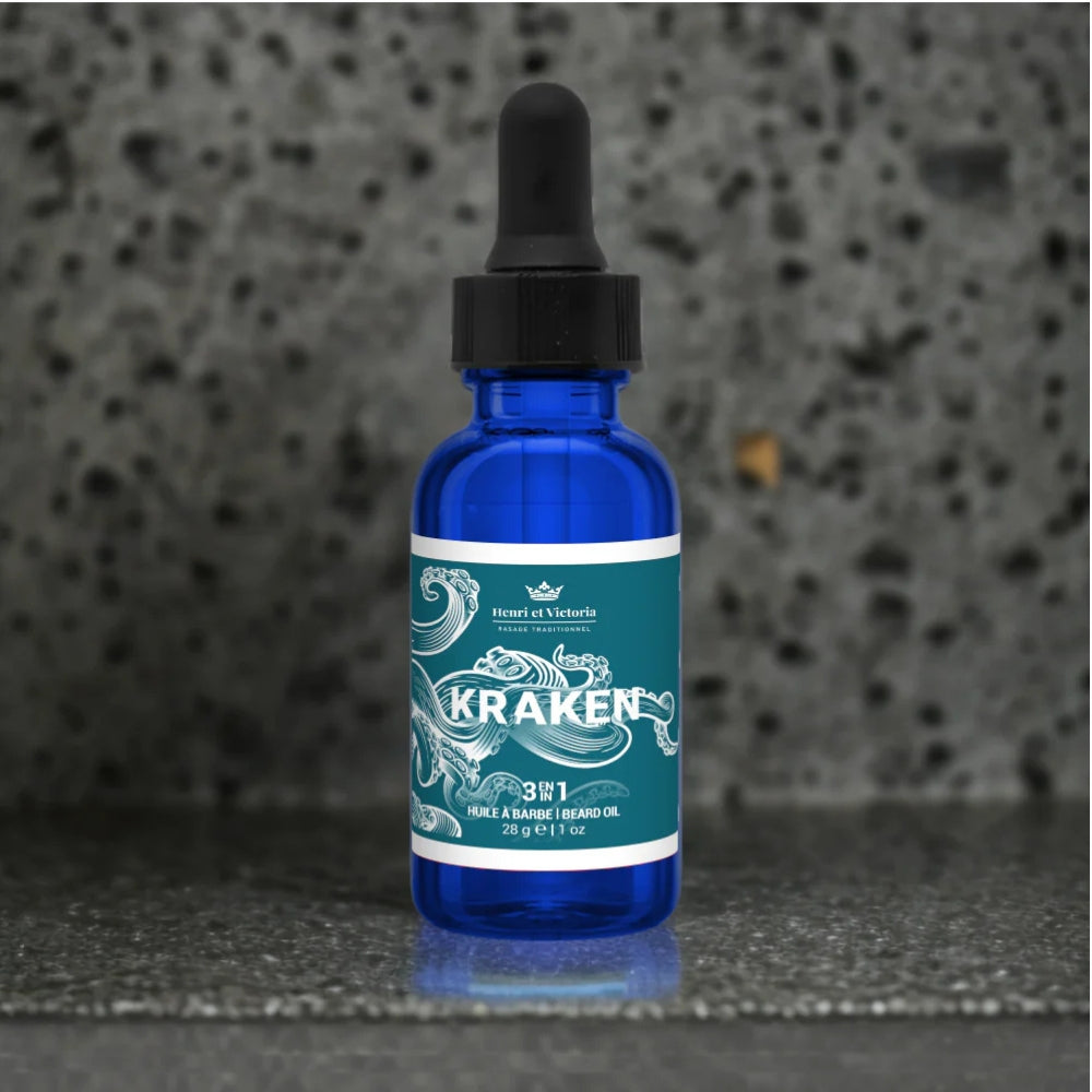 Huile à barbe 3 en 1 "Kraken" (28g/1.0oz)