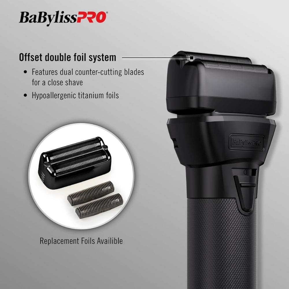 FX79FSMB All-Metal Interchangeable-Battery Double Foil Shaver FXONE One-Battery System - BlackFX