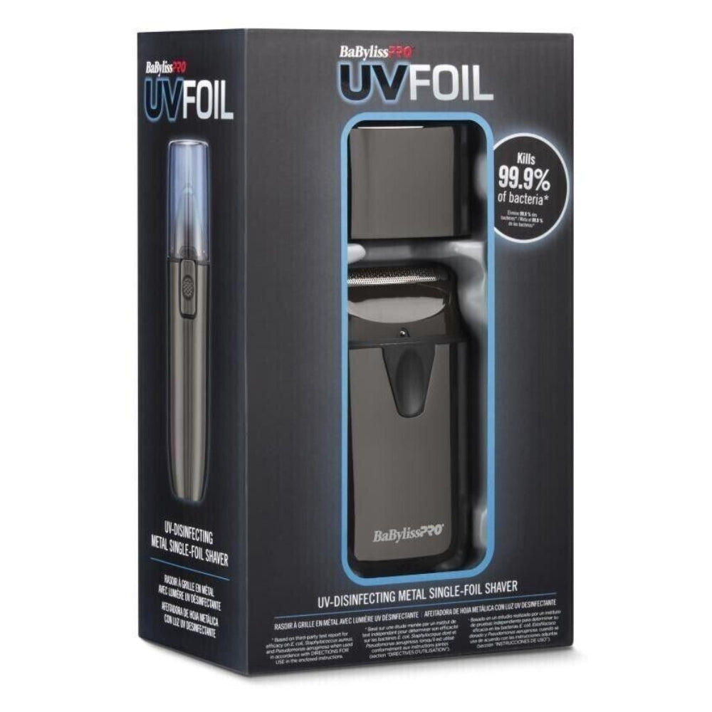 UVFoil UV-Disinfecting Metal Single Foil Shaver - Black Titanium