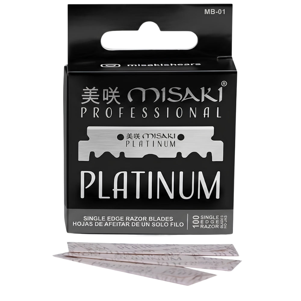 Demi-Lames "Platinum Single Edge" pour rasoir de barbier (100 Lames)