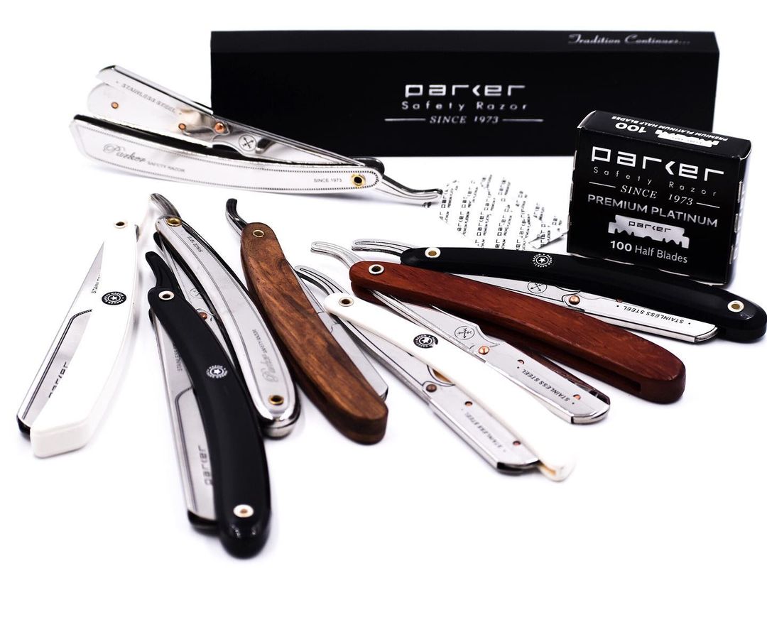 Rasoir de barbier à lame droite SRDW avec système de clip - Bois de Sheesham