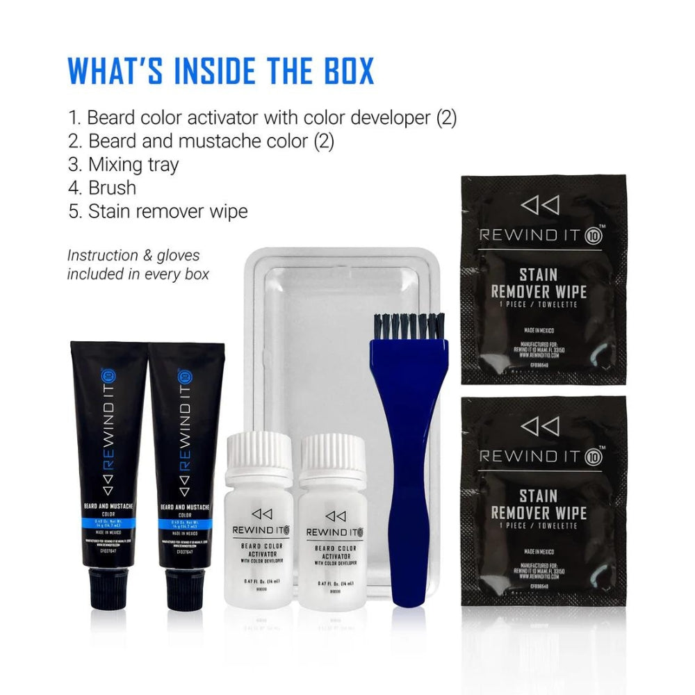 Coloration solutions couleurs pour barbe et moustache - Brun clair
