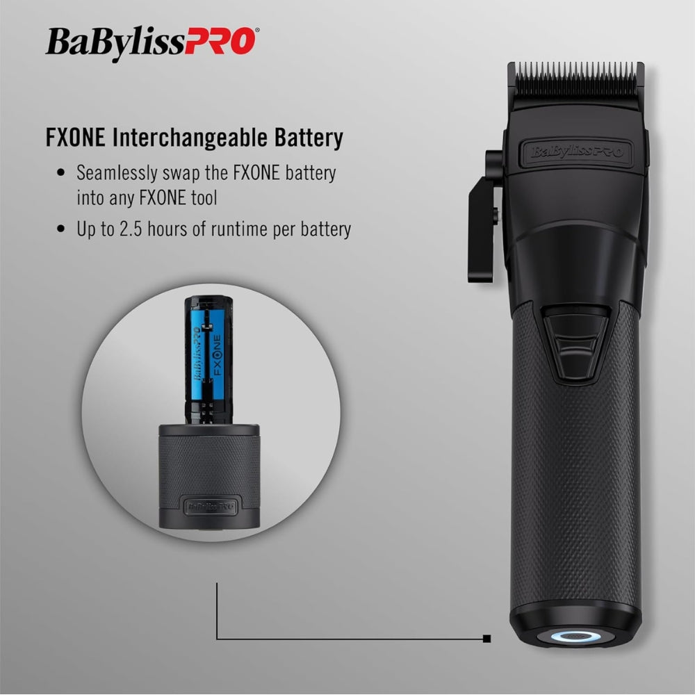 FX899MB All-Metal Interchangeable-Battery Clipper FXONE One-Battery System - BlackFX