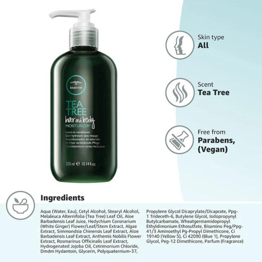 Tea Tree Hair & Body Moisturizer - Leave-in Conditioner (300ml/10.14oz)
