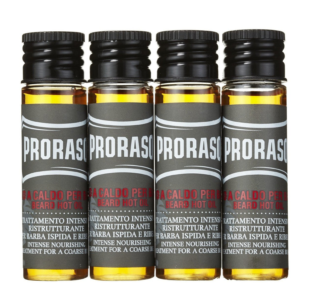 Cedarwood & Citrus Hot Oil Beard intense nourishing treatment - For coarse beard (4 x 17ml/0.6oz)