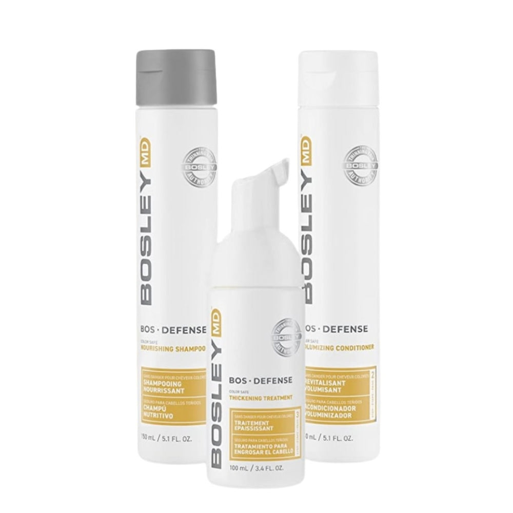 BosDefense Volumizing Starter Kit with Shampoo, Conditioner and Treatment- For Normal to Fine Hair (2x150ml/5.1oz, 100ml/6.8oz)