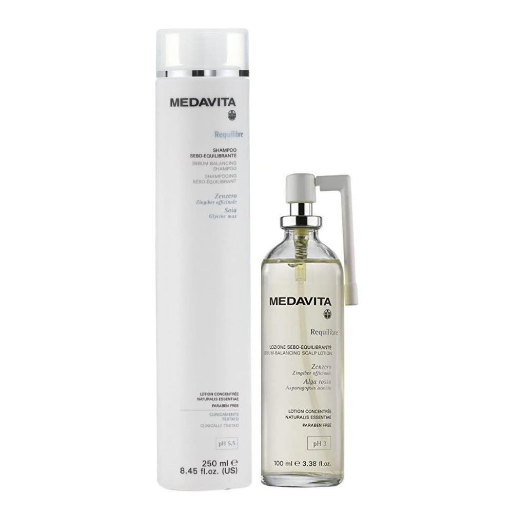 Ensemble sébo-équilibrant "Solution Requilibre" Shampoing et Lotion - Pour cuir chevelu gras (250ml/8.45oz et 100ml/3.38oz)